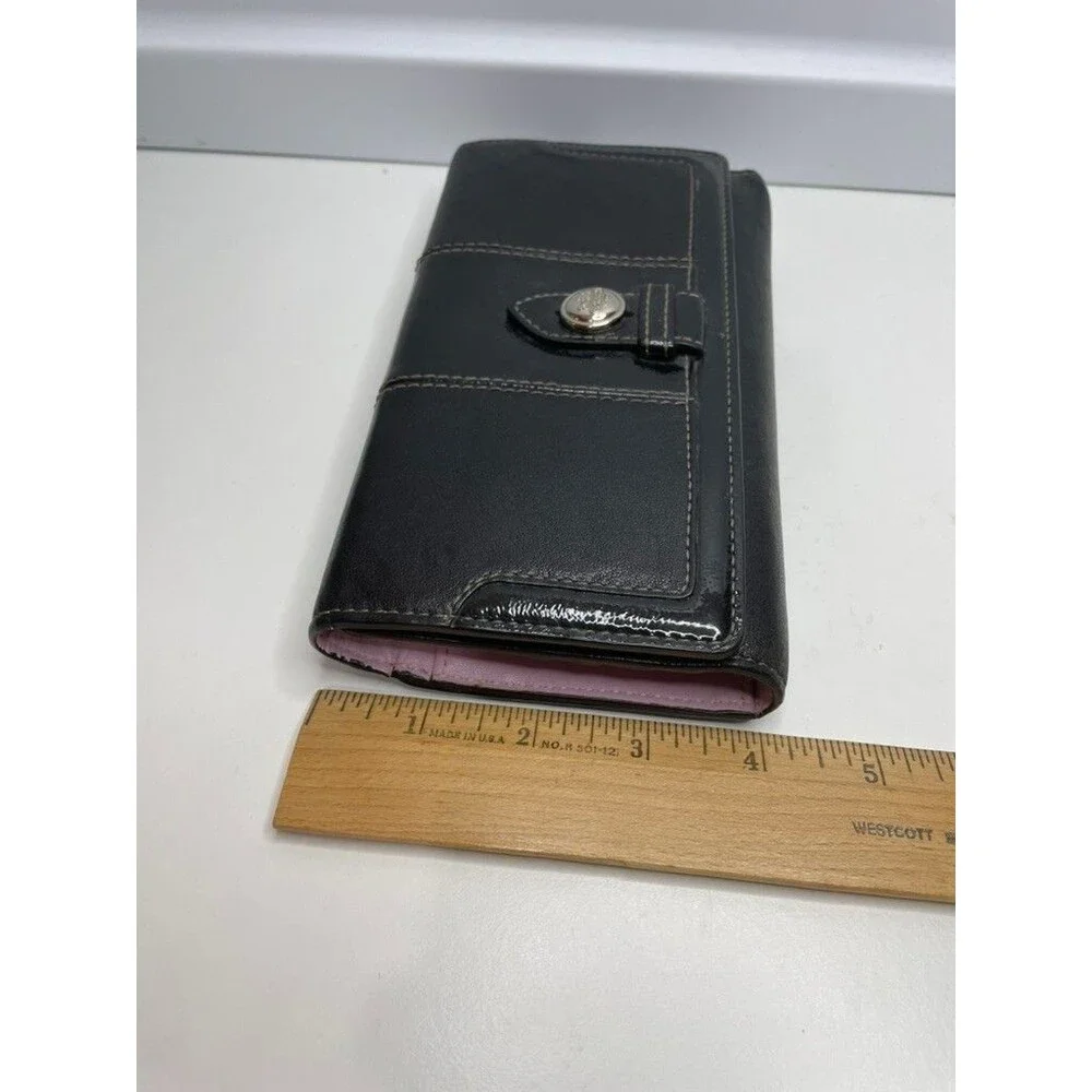 RARE COACH MADISON SLIM ENVELOPE TRIFOLD CHECKBOOK LEATHER CLUTCH PURSE WALLET